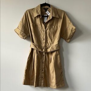 NWT Banana Republic Tan Mini Shirt Dress